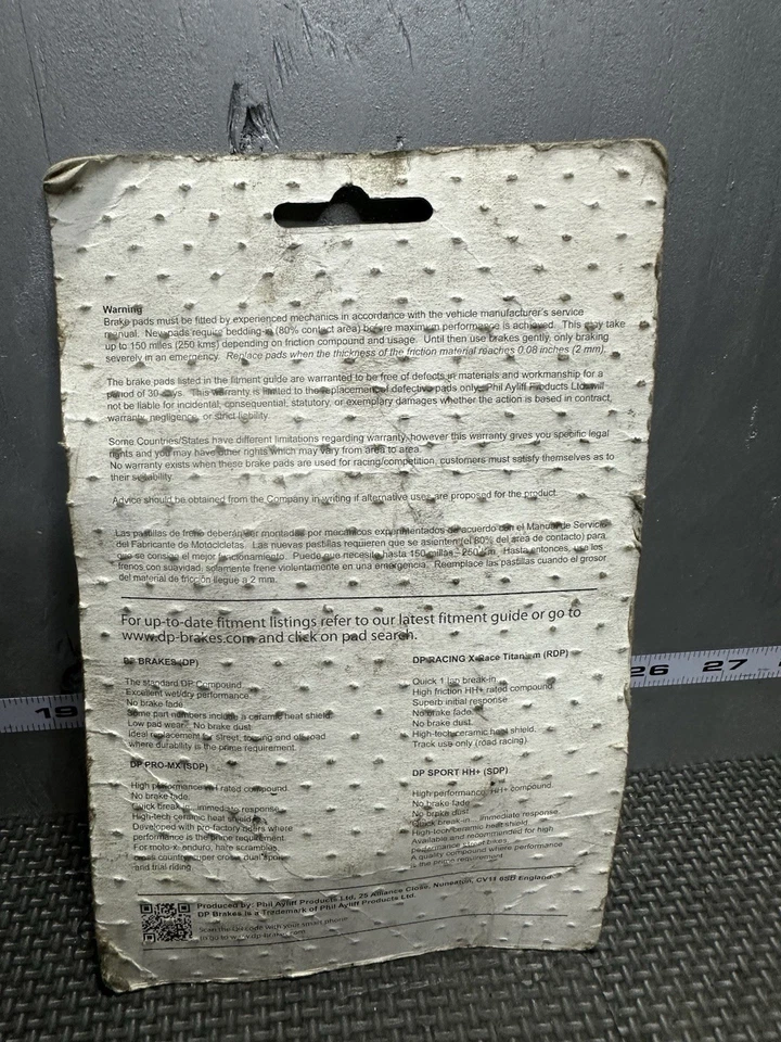 Frenos DP - SDP617 - Pastillas de freno de alto rendimiento Pro MX Foto 4 de 4