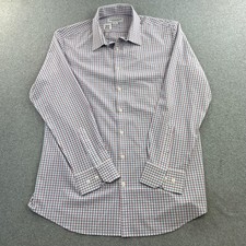 Mizzen Main Shirt Mens XL Trim Fit Blue Red Check Plaid Button Down Long Sleeve