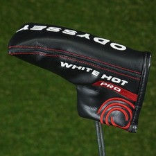 ODYSSEY WHITE HOT PRO BLADE PUTTER HEADCOVER BLACK / WHITE / RED  LOOK 