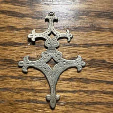 Silver Large Hudson Bay Fur Trade Cross 3 Stamps “JW” “C” & “A” Museum Worthy