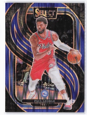 2024-25 Panini Select Paul George #159 Blue Flash Prizm #/99 Philadelphia 76ers