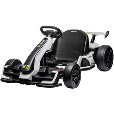 24V Kids Go Kart Electric Drift Car Adjustable Seat 4 Speed Modes for Ages 6-12