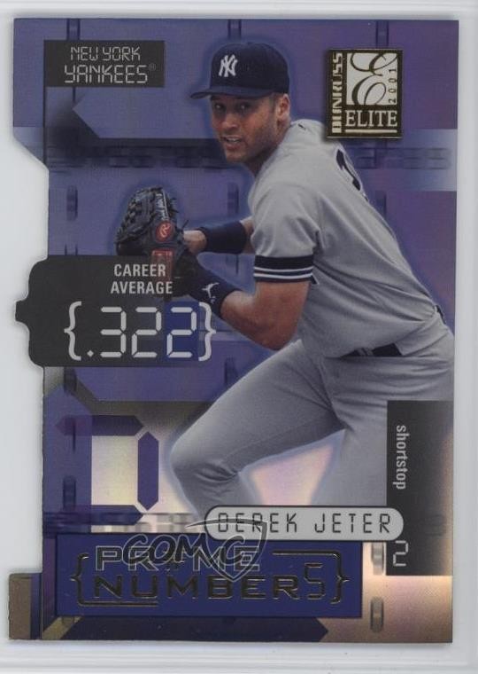 2001 Donruss Elite Prime Numbers Die-Cut 211/320 Derek Jeter #PN-5C HOF b8h