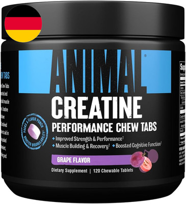 ANIMAL Creatine Performance Chew Tabs Grape - Kautabletten Mit 5 G Kreatin Monoh