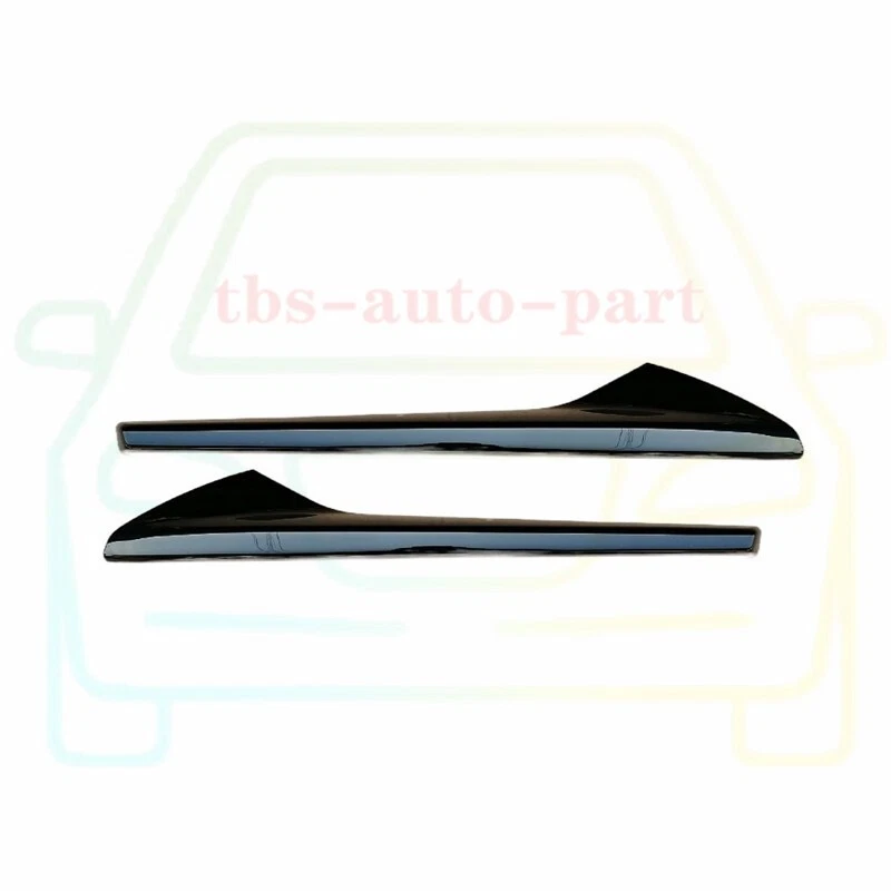 Black Left+Right Front Bumper Grille Cover Trims Fit For Jaguar XE 2017-2019 - Image 2 of 4