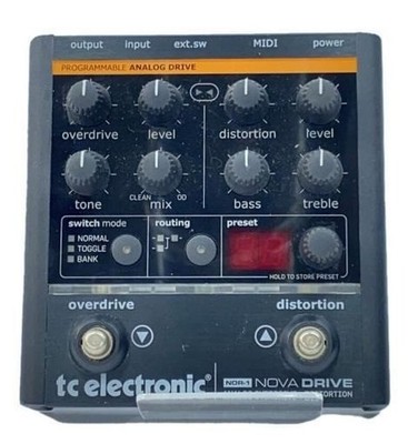 TC Electronic NDR-1 Nova Drive Guitar Effect Pedal Overdrive Level Distortion