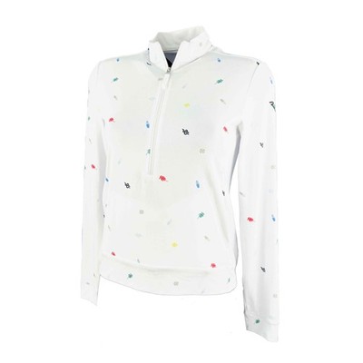Chervo Golf Damen Sweatshirt Trisha DRY MATIC SUNBLOCK weiß 100A 2.Wahl 