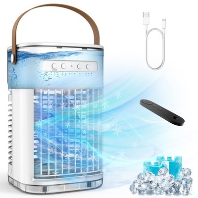 Portable Air Conditioners, 3-1 Mini Evaporative Air Cooler w/Remote, 1.2L Wat...