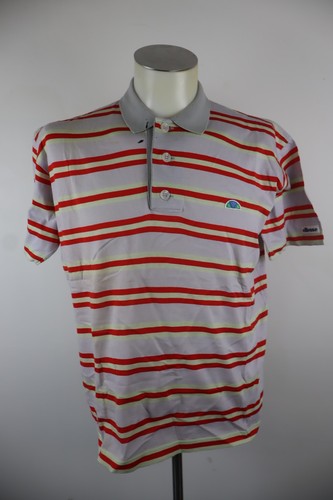 Ellesse, Ellesse Men’s Striped Cotton Polo Shirt Short Sleeve TG 50 Vintage Casual