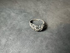 1.92g Vintage Sterling Silver 925 Filigree Ornate Band Ring Elegant M Size 6.5