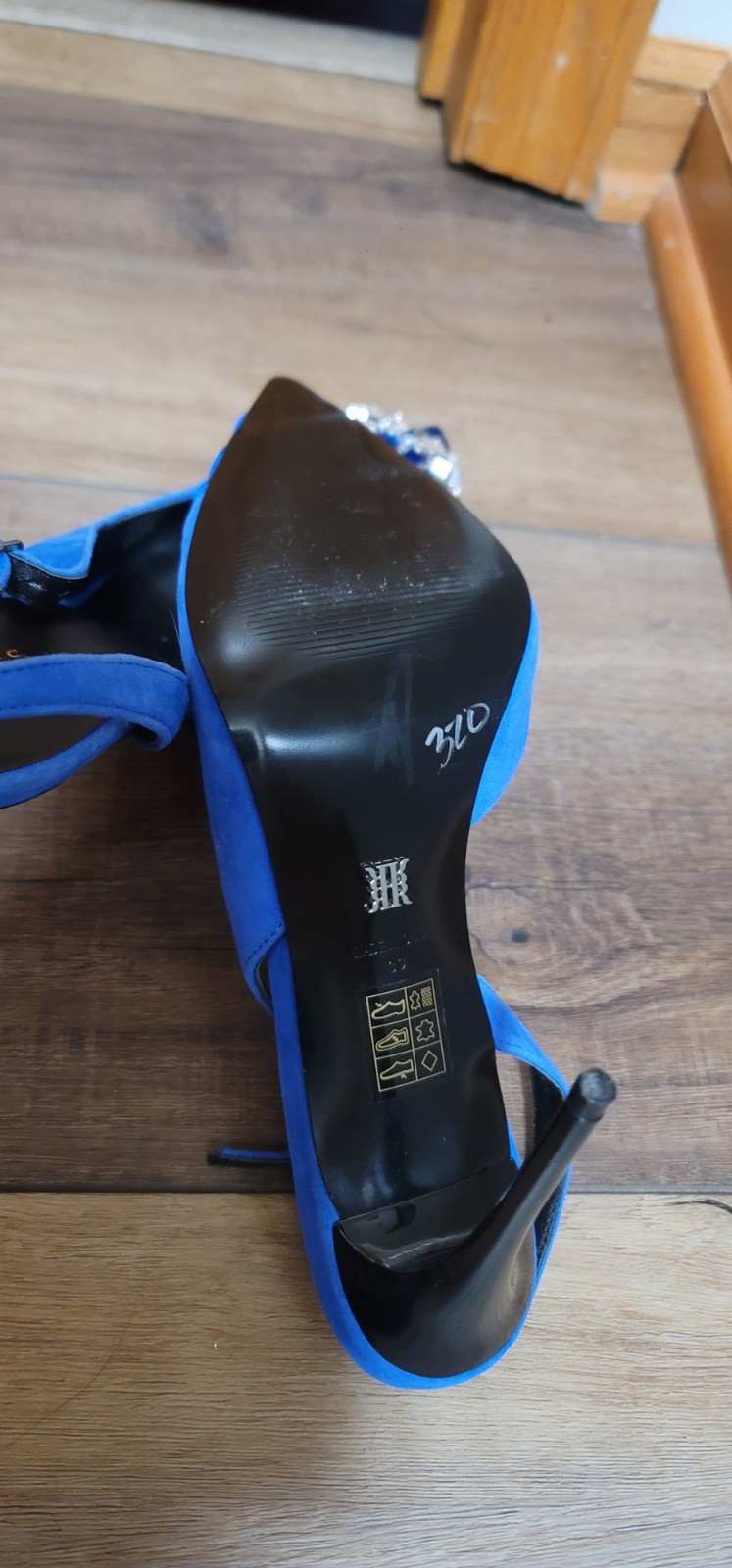 Reiss Blue Embelished Slingback Heel Size 9 image 6