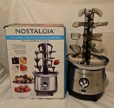 Nostalgia Cascading Chocolate Fondue Fountain Stainless Steel 