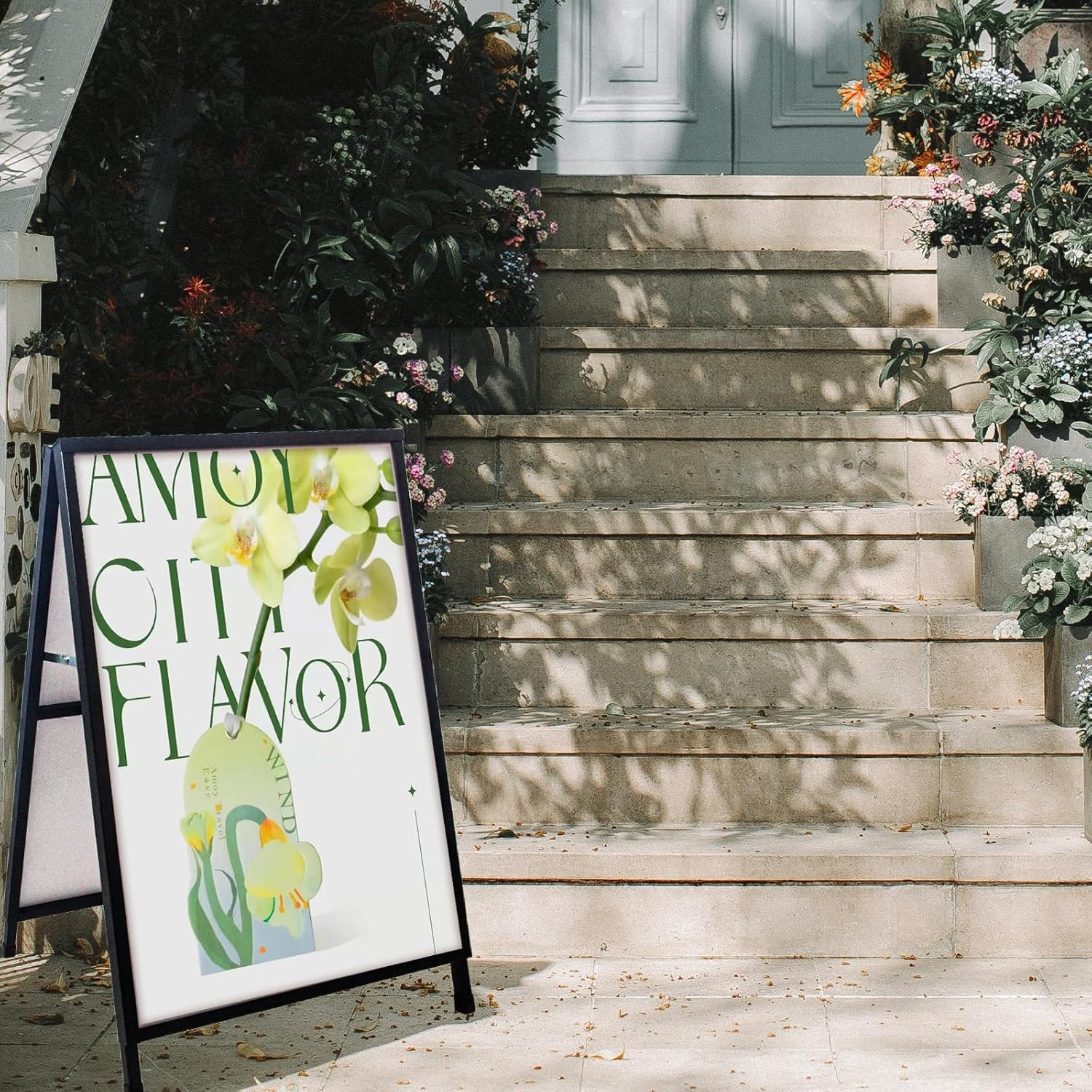 Ydisplay a Frame Sidewalk Sign 24X36 Inches Sandwich Board Signs Outdoor Heavy D