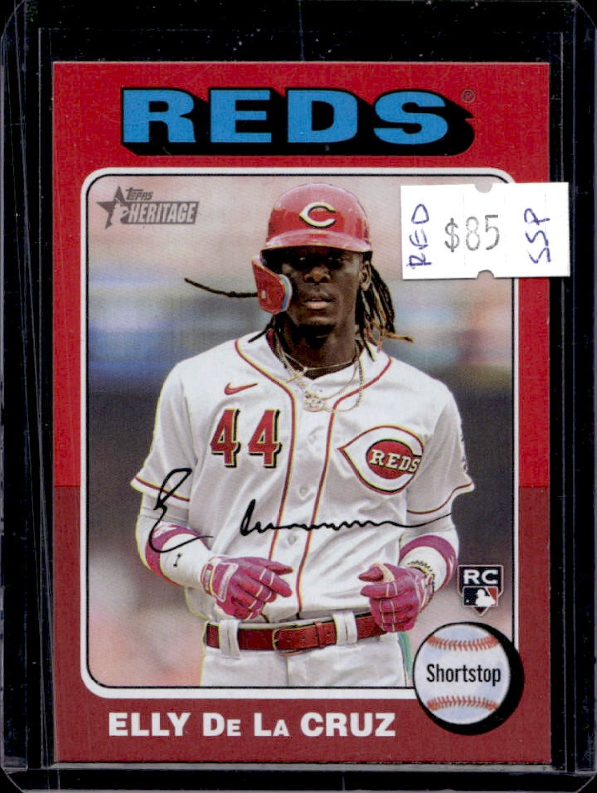 2024 Topps Heritage Elly De La Cruz RC Red Border Rookie #473 Reds