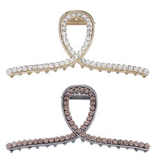 Large Rhinestone Hair Clips Thick Hair 5.2 Inch Long Jumbo Bling Jaw Clips