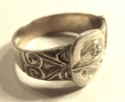 STERLING SILVER  OLD VINTAGE PINKY BUCKLE RING SIZE R