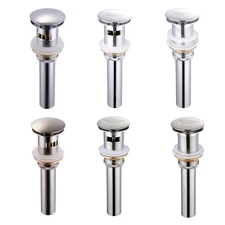YesSources Pop Up Drain for Bathroom Vessel Sink Stopper Overflow Non-Overflow