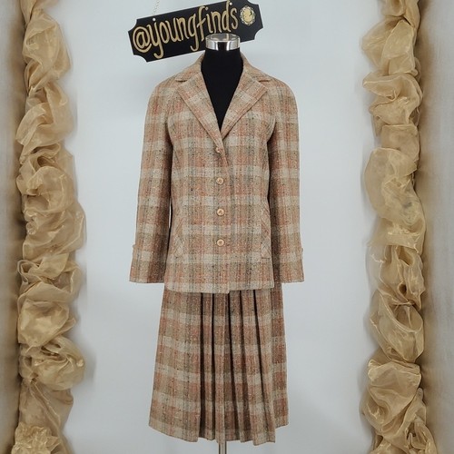 Vintage -Young Traditions Tweed/Wool Blazer and Pleated Skirt sz. 4-6