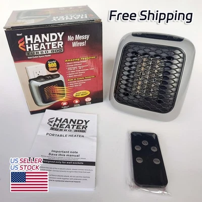 Outlet Small Handy Space Heater Turbo 800 Watts with Adjustable Thermostat