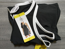 Sage Collective Active Sport Dress Womens Small Black White Trim Tennis