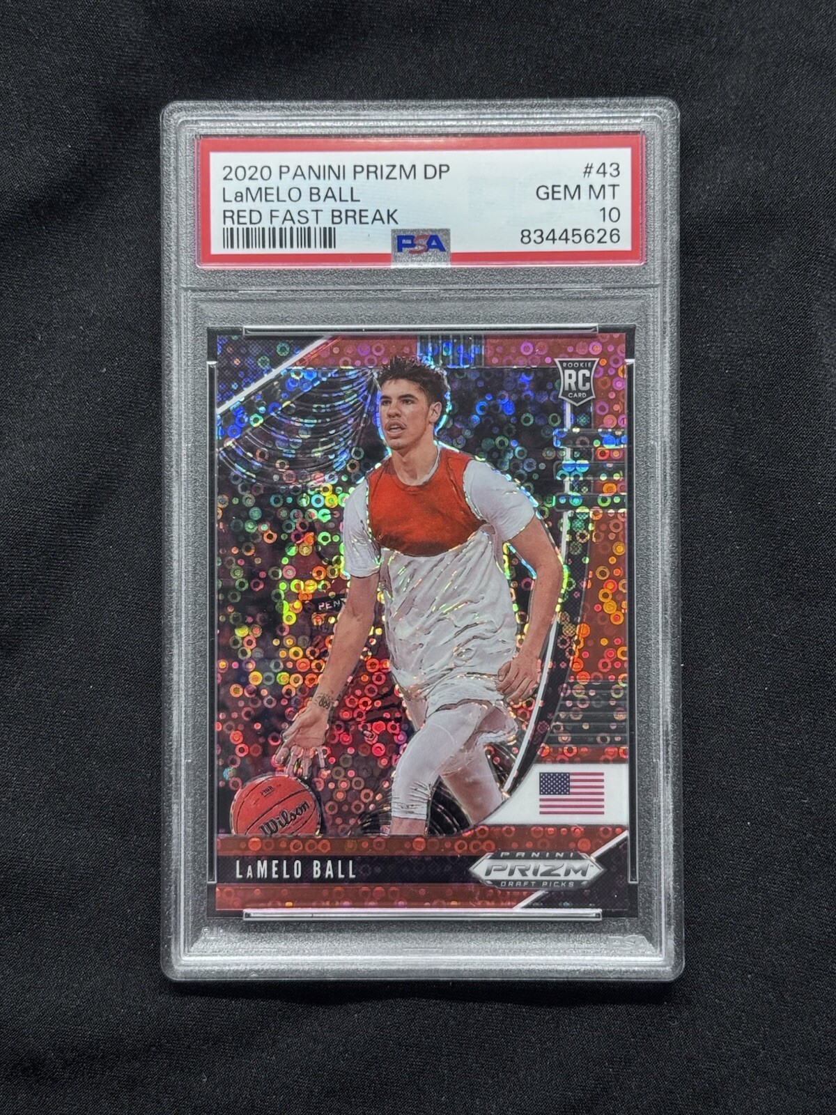 LaMelo Ball 2020-21 Panini Prizm RED FASTBREAK  #/125 PSA 10 GEM MT 💎