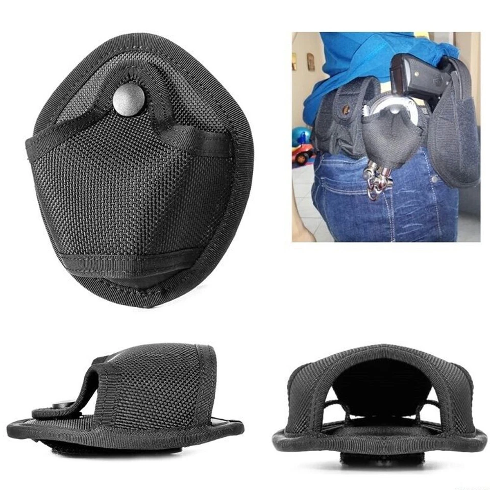 Porta-algemas tático Molle estojo de náilon coldre policial bolsa de algemas - Imagem 2 de 4