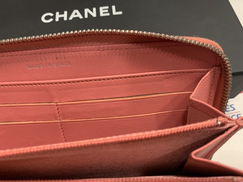*European Exclusive* 100% Authentic CHANEL Pink Matrasse Long Zippy Wallet - Picture 18 of 24