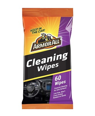 Armor All Car Interior Cleaner Wipes, Interior Cleaning Wipes for Cars, 60 Each