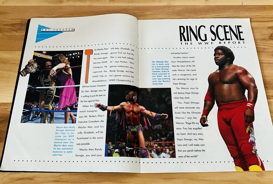 Revista Programa WWF 1992 MACHO MAN Randy Savage Raro De Colección WWE Foto 3 de 4