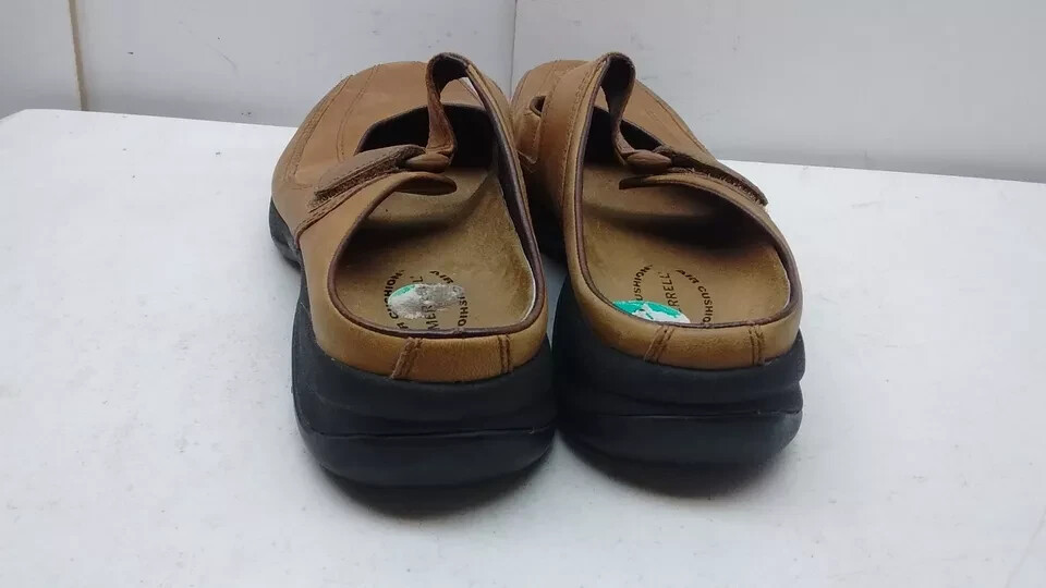 Merrell Topo Clutch Deer scarpe sandalo donna pelle marrone Mary Jane Mule 8M 38 5