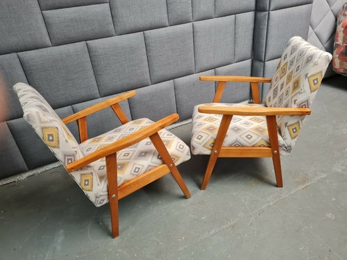 VINTAGE MID CENTURY 1960s ,RETRO,HUNGARIAN LOUNGE ARMCHAIRS EASY CHAIRS - Picture 4 of 9