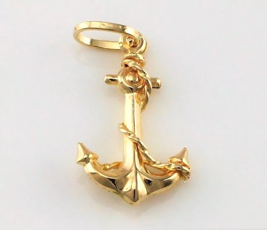9ct gold hotsell anchor pendant