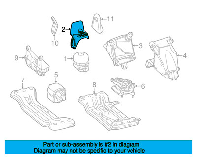 Mercedes-Benz E-Class W212 heat shield for engine mount right A2122412034