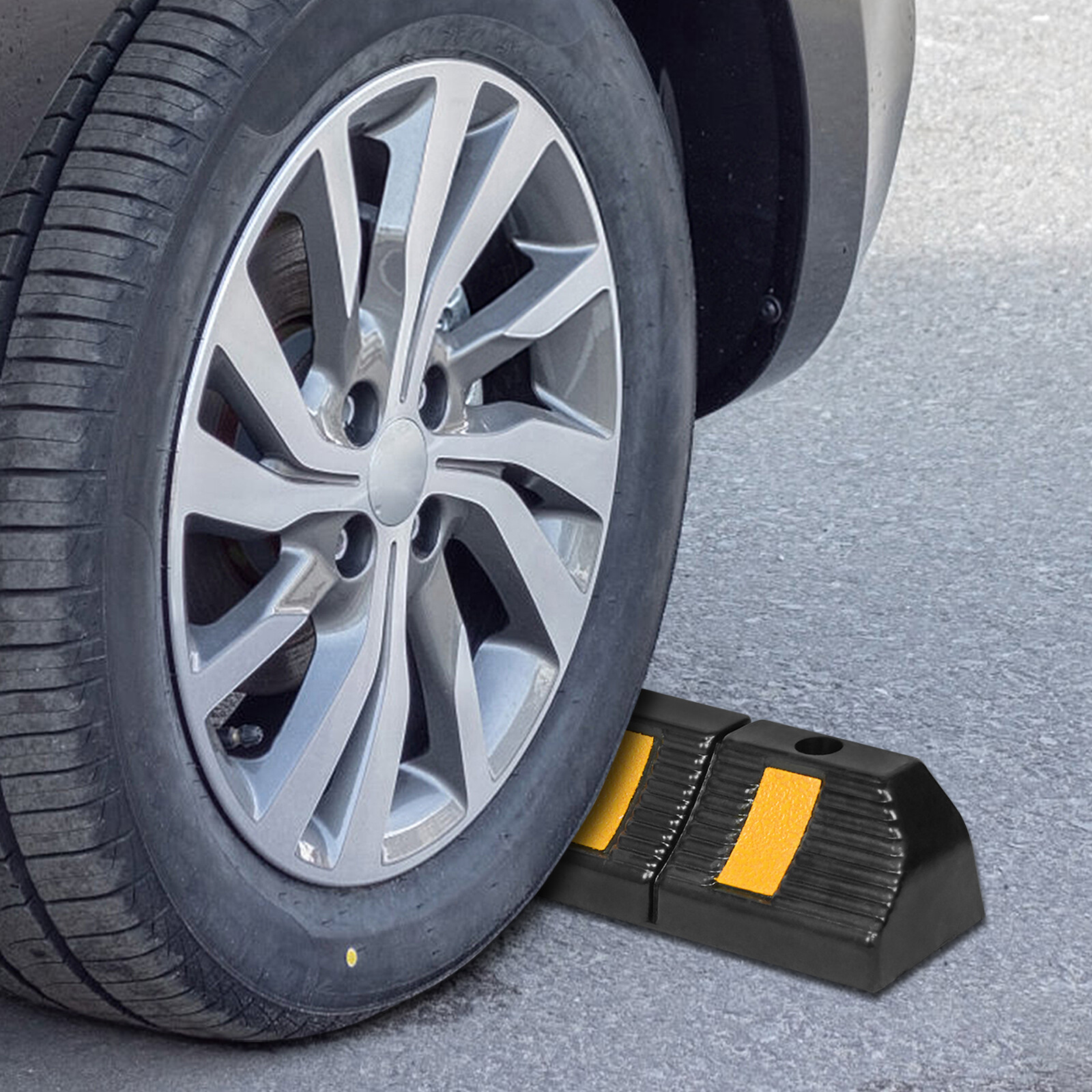 Parkplatzmatte PP Wheel Stopper - Anti-Rutsch Parkhilfe 52,5x25 Cm