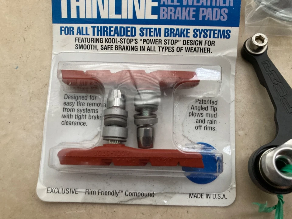 Nuevo de Lote Antiguo Paul Touring Frenos Voladizos Kool Stop Pads Suspensión a horcajadas + cable y perno Foto 3 de 4