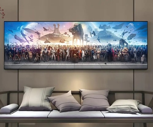 Extra Large Star Wars Saga Canvas Art 59inches By 20 Inches - Unframed - Picture 2 of 4