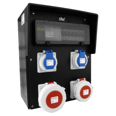 Baustromverteiler Vollgummi HD-S IP67 32A/5P 16A/5P 2x230V Doktorvolt  9542