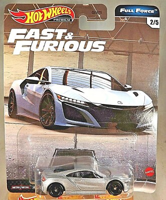 2021 Hot Wheels Fast & Furious-Full Force 2/5 '17 ACURA NSX Silver w/Real Riders