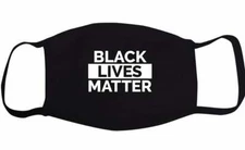 Black Lives Matter BLM Face Mask Washable Fabric Mask BLACK