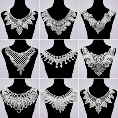 Damen Spitze Fake False Kragen Trim DIY Nähhandwerk Pullover Shirt Dekor Retro