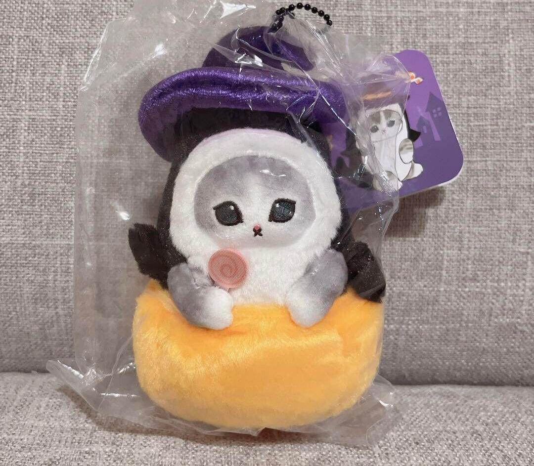 mofusand Mascot Plush Keychain Shachi-Nyan Killer Whale Trick or