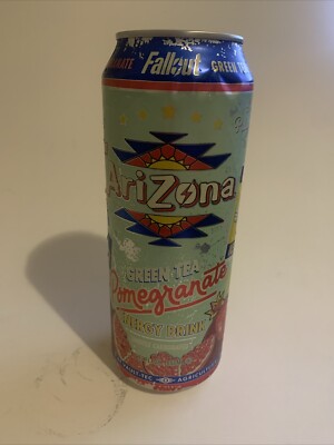 Fallout Pomegranate Arizona Green Tea Energy Drink 22oz Can Vault-Tec New