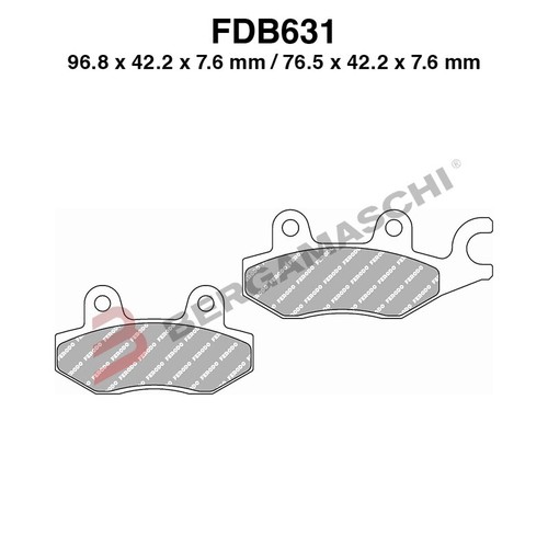 PASTIGLIE FRENI MOTO PER FDB631AG BENELLI CAFFE NERO 250 08>11 HONDA NSR 50 - Foto 2 di 5
