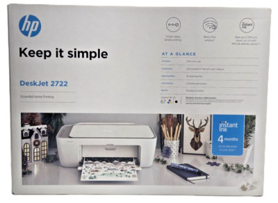 HP DeskJet 2722 All-in-One Wireless Color Inkjet Printer White