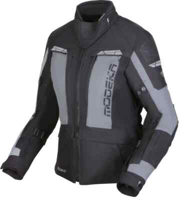 MODEKA Hydron Lady Motorradjacke schwarz grau CE AA wasserdicht Gr. 38