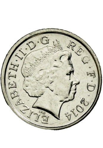 UK GB English Queen Elizabeth II One Pound £1 2015 Circulated