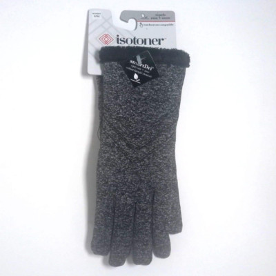 Isotoner Premium Women's S/M Gray Rain/Snow Repellant Eco Touchscreen Gloves