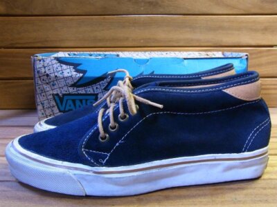 Vans American made chukka boots, navy suede, dead stock with Vans American made chukka boots, navy suede, dead stock with