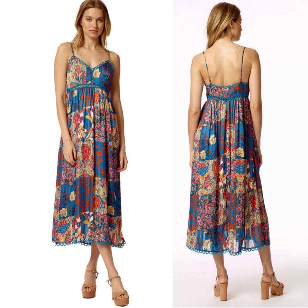 blue dress with bow on front Bow Tie Shoulder Strap Maxi Dress – Fabjetsetter Fashion Boutique