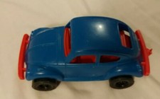 Vintage VW Volkswagen Sedan Bug Strombecker Model Toy Car Blue red Made in USA